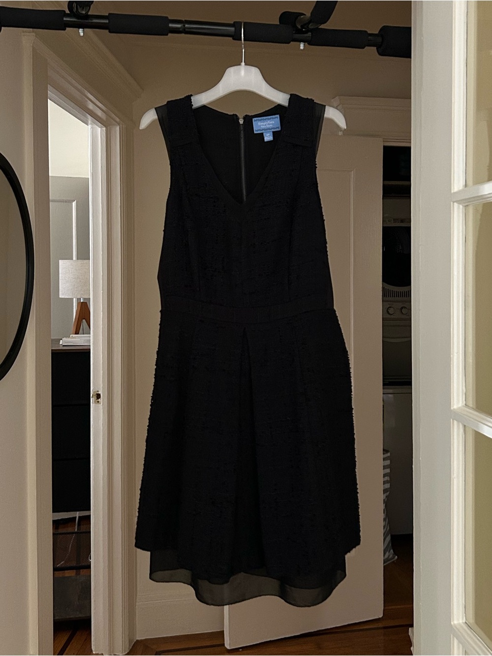 Vera Wang Tweed V-Neck Dress